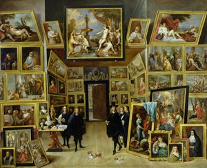 大公レオポルドヴィルヘルム（1614-61）の彼の写真ギャラリー、1647年頃（銅に油彩） 作： David Teniers the Younger